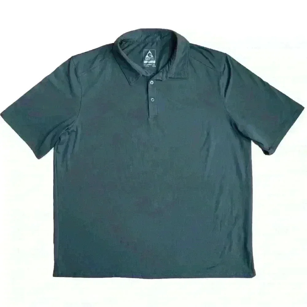 Gerry Men's Brushed Knit Stretch Polo Shirt Blue XXL